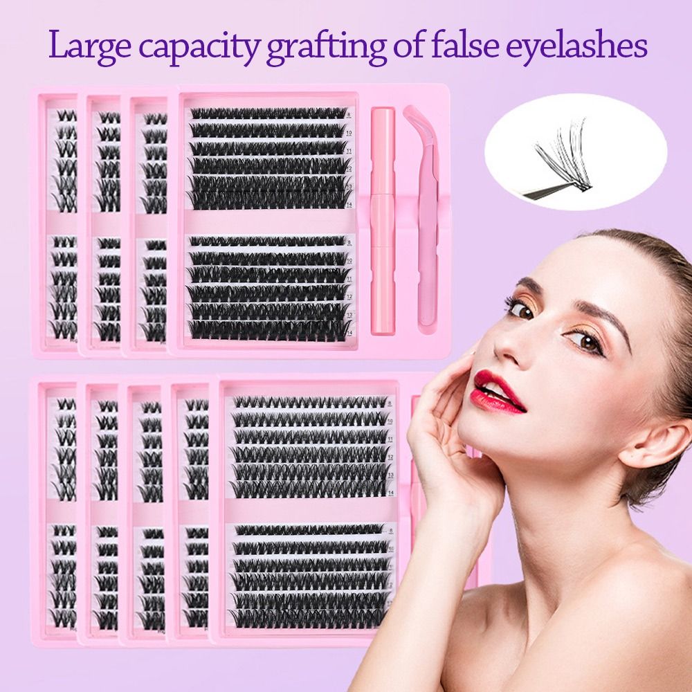 12 Rows Natural Look False Eye - đánh giá và giá Eyelash Extension Wispy Look