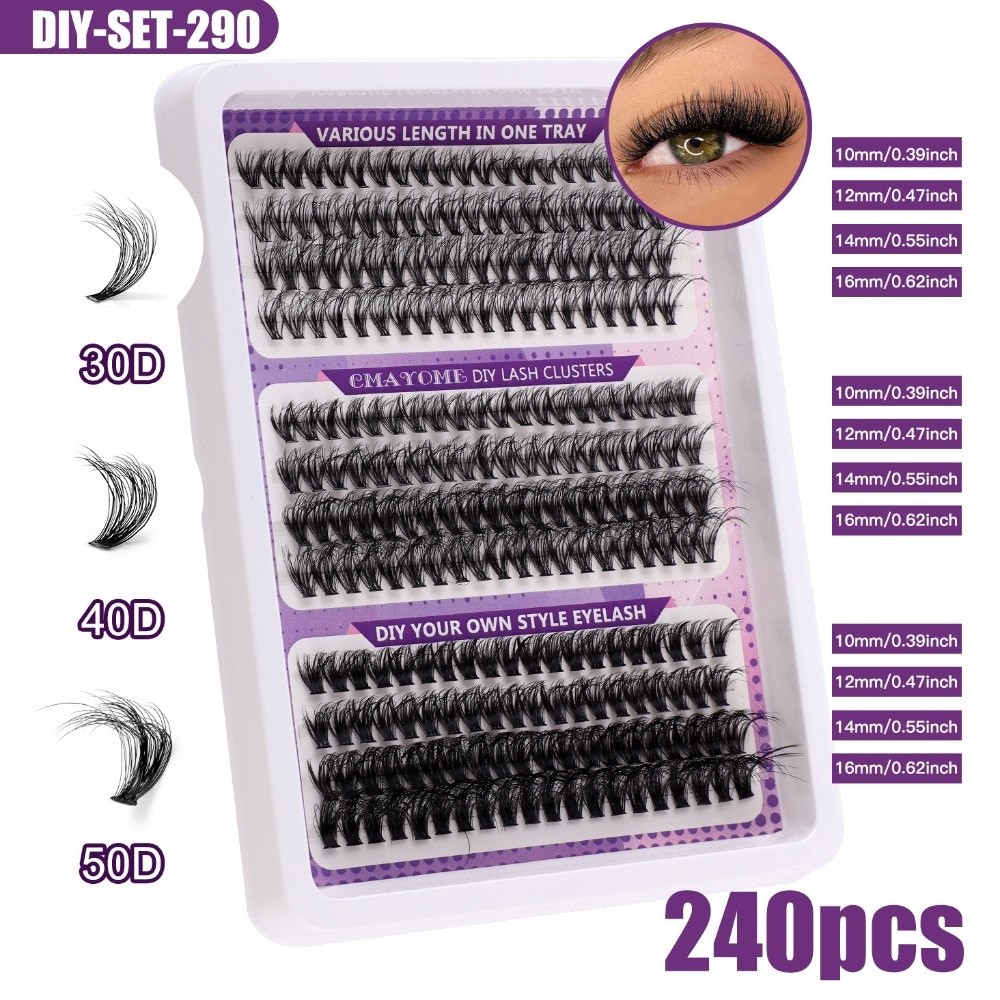 Natural Look False Eyelashes W - đánh giá và giá Eyelash Extension Wispy Look
