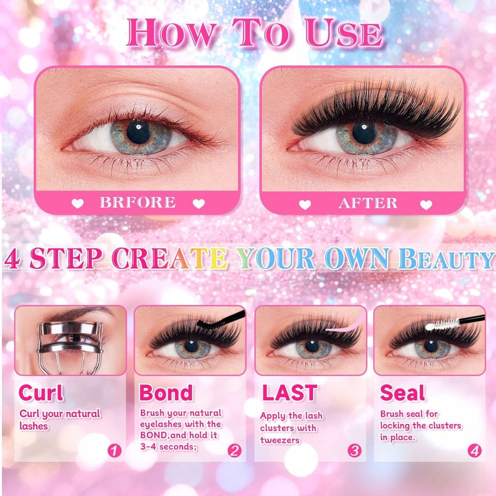 Natural Look False Eyelashes W - đánh giá và giá Eyelash Extension Wispy Look
