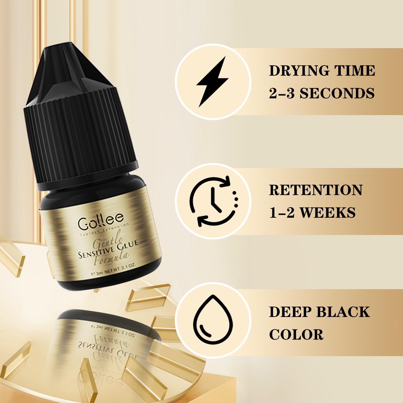 Gollee Eyelash Adhesive Cluste - đánh giá và giá Eyelash Extension Eye Irritation