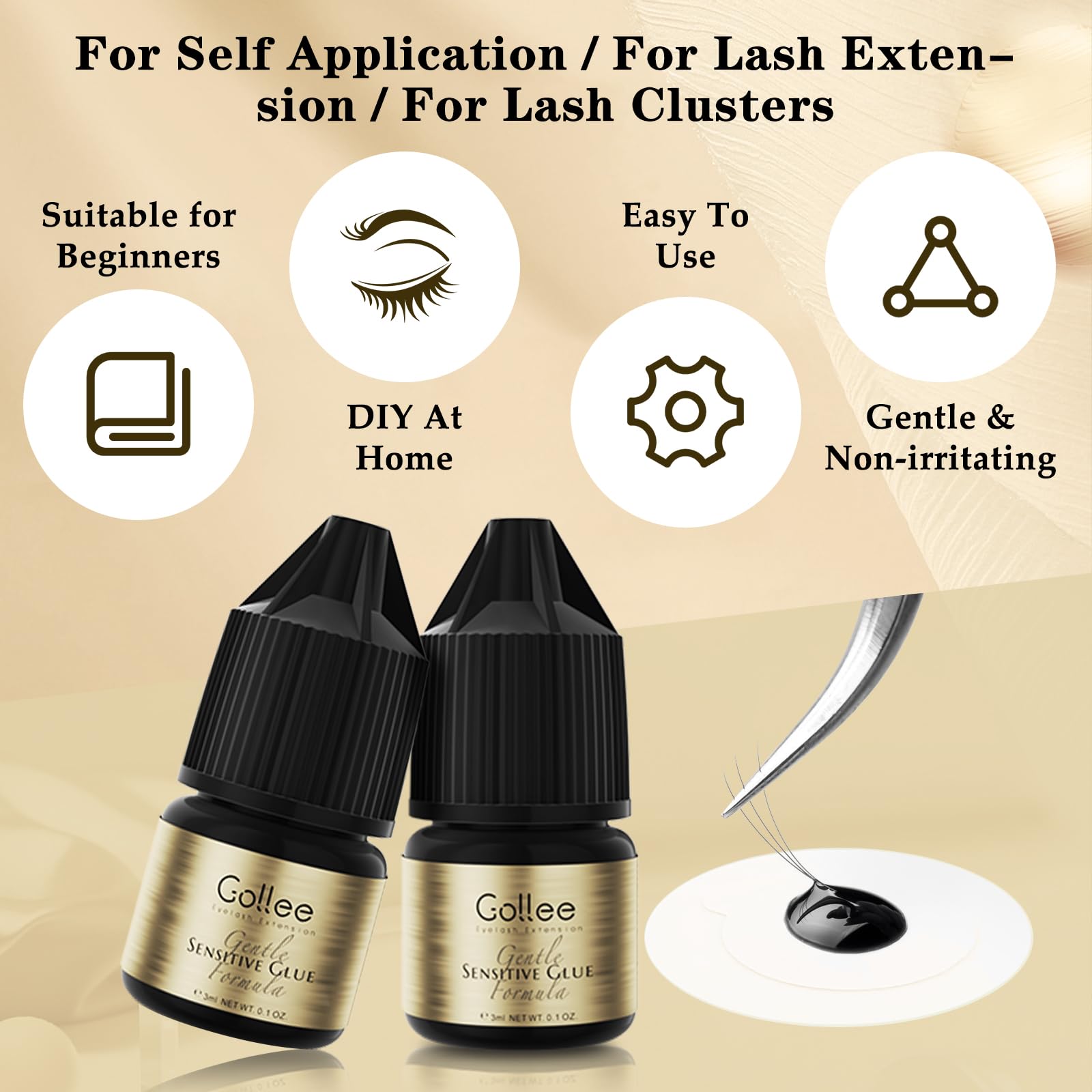 Gollee Eyelash Adhesive Cluste - đánh giá và giá Eyelash Extension Eye Irritation