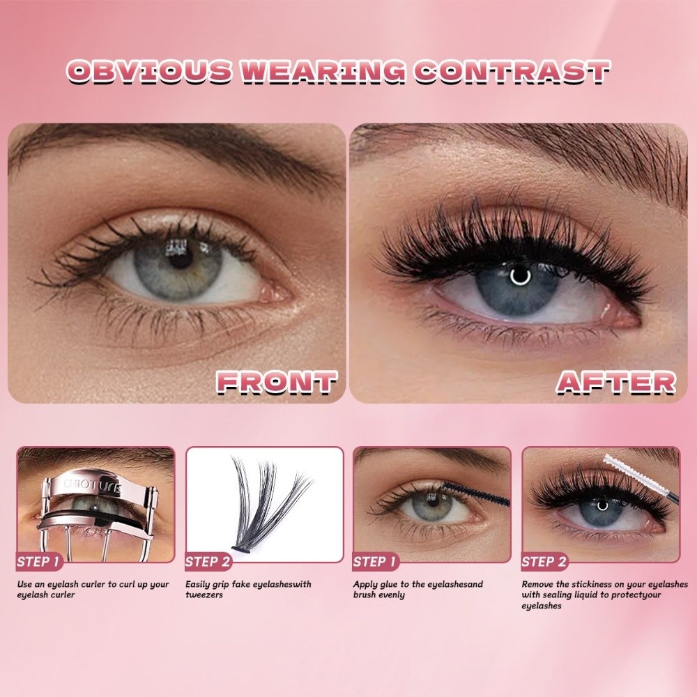 8-16mm Length False Eyelashes  - đánh giá và giá Eyelash Extension Wispy Look