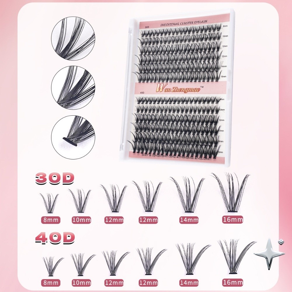 8-16mm Length False Eyelashes  - đánh giá và giá Eyelash Extension Wispy Look