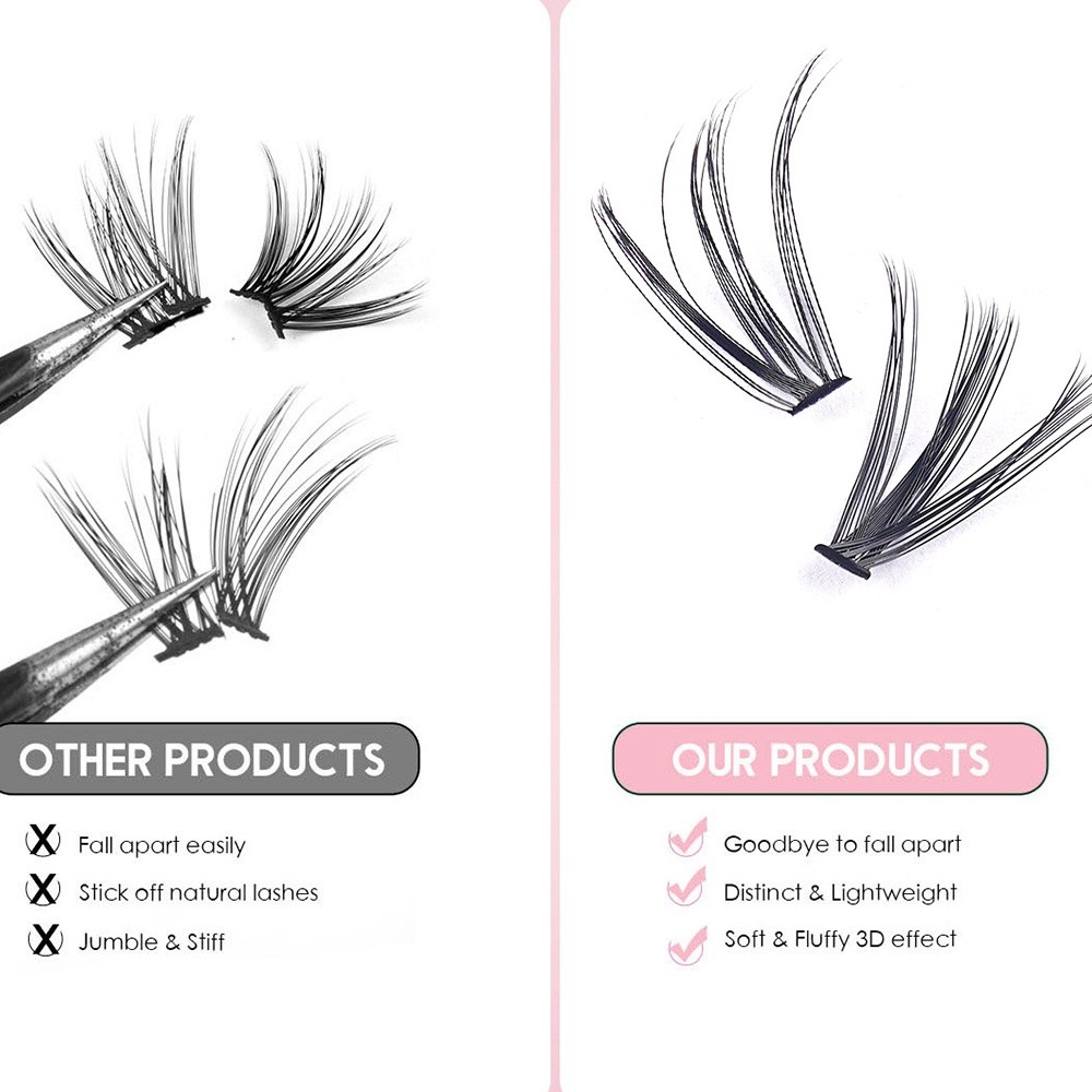 8-16mm Length False Eyelashes  - đánh giá và giá Eyelash Extension Wispy Look