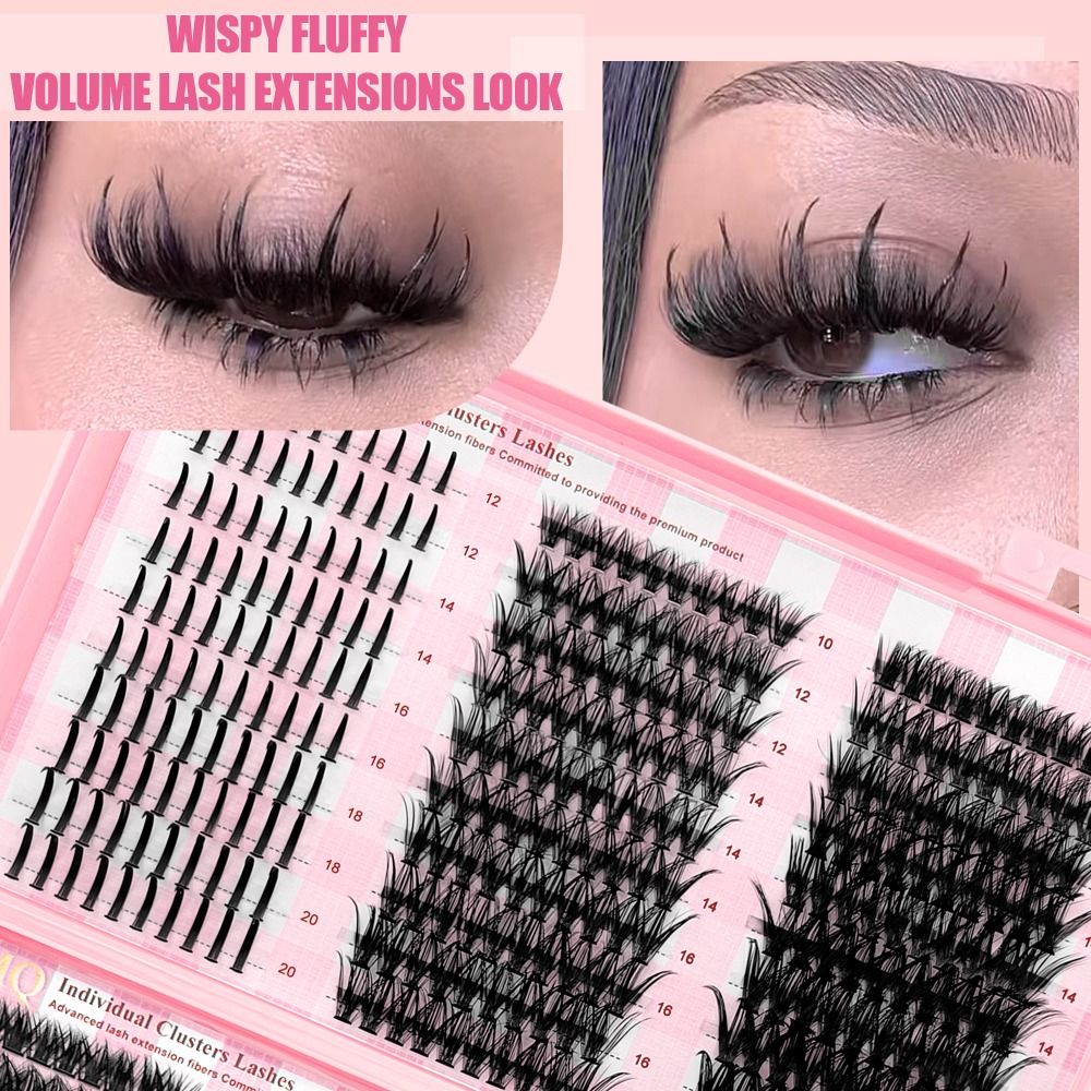 9-16mm Length False Eyelashes  - đánh giá và giá Eyelash Extension Wispy Look
